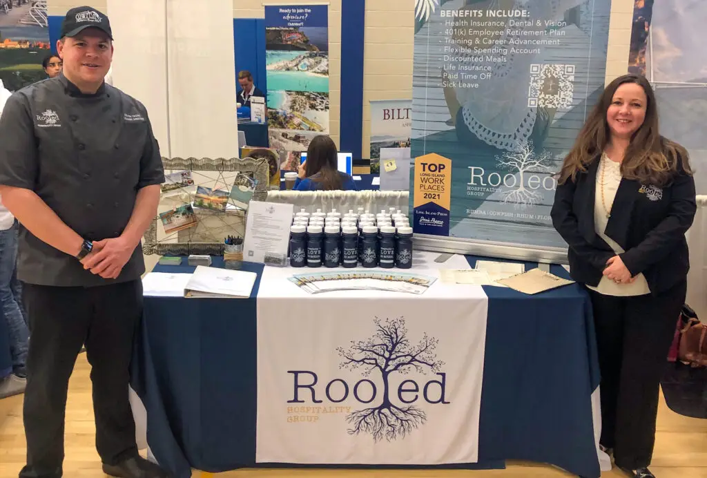 Chef Steve and Erika at a Career Fair