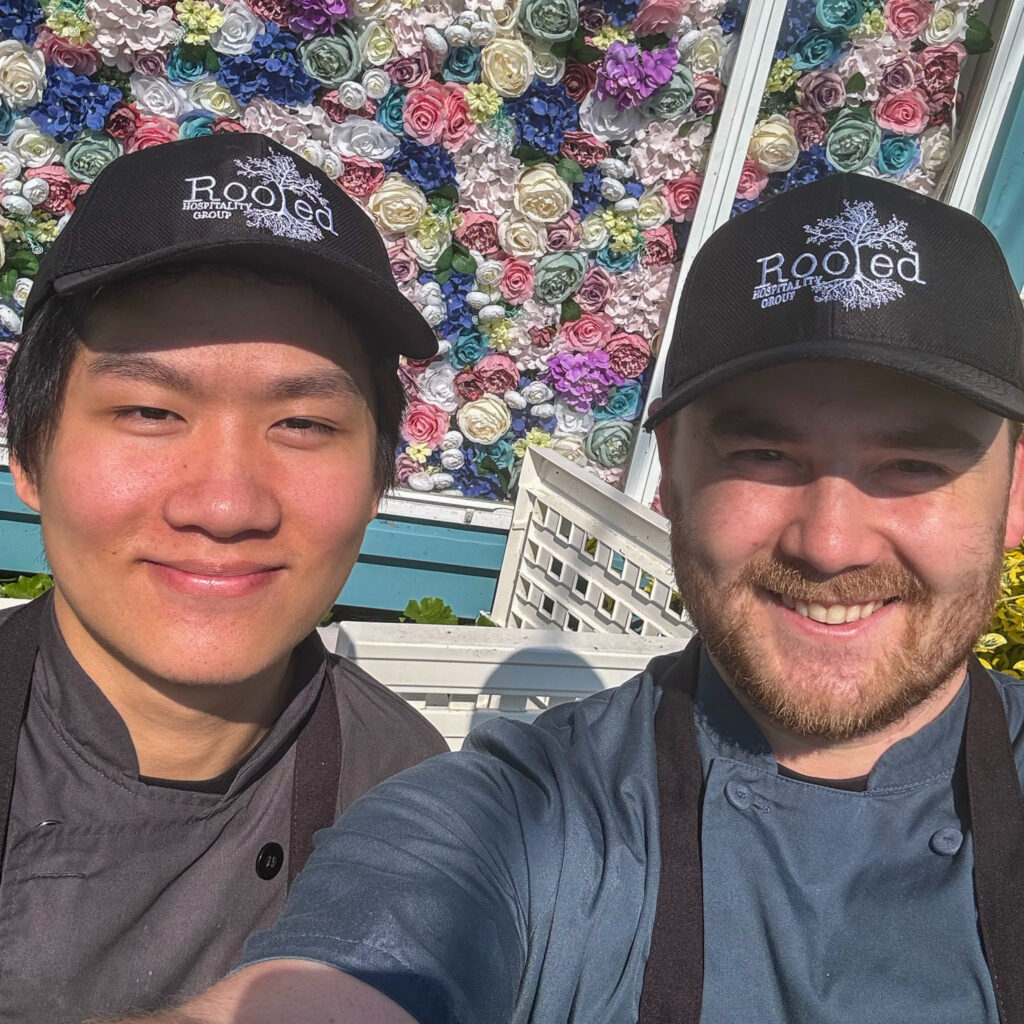 Intern Joe with Chef Ben McKinney