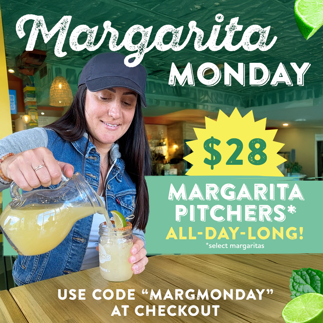 Margarita Monday: $28 Select Margarita Pitchers All-Day-Long! Use Code "MARGMONDAY" at Checkout