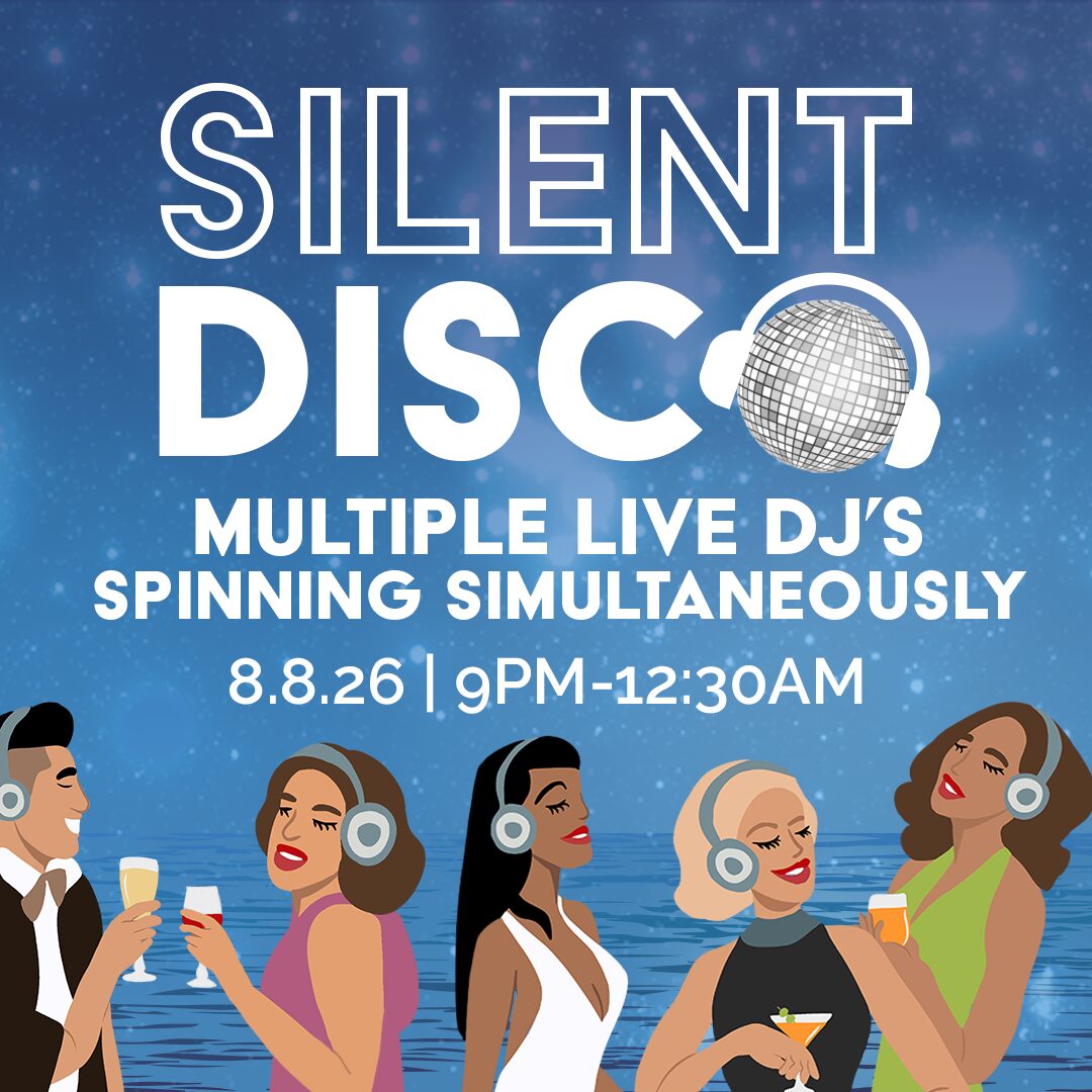 Digital_Cowfish_Silent Disco_1080px x 1080px_Summer 2026 Silent Disco: Multiple Live DJs Spinning Simultaneously | 8.826 | 9pm-12:30am